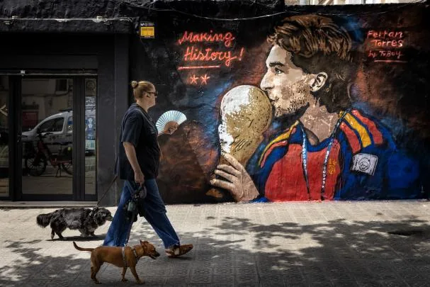 Nuevo mural de TVboy, donde estaba el de Messi