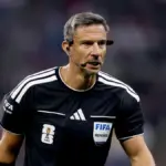 The Slovenian Slavko Vincic, in charge of refereeing the World Cup final between Spain and Argentina