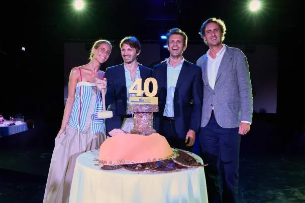 The fourth family generation at the Peralada castle, Julia and Matthew Reger Suqué, children of Isabel Suqué and Ed Reger, flank their cousins, Borja and Arturo Suqué Camín, children of Javier Suqué and Blanca Camín