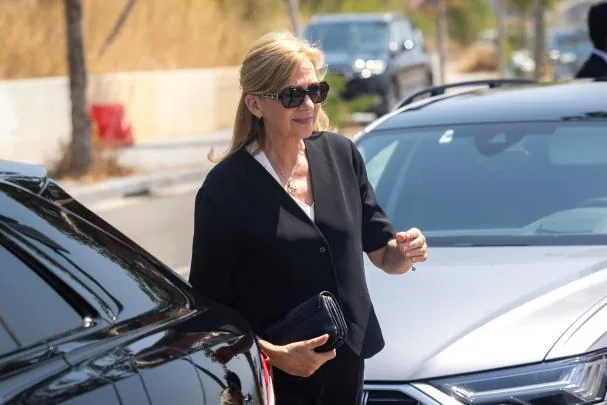 Infanta Cristina at the funeral of Josep Vilarasau  