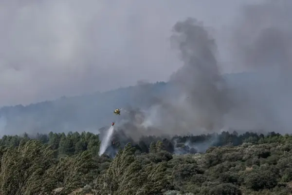 Twelve municipalities evacuated due to the Mierla fire in Guadalajara