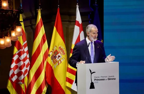 El Rey, este martes, ha abierto con sus palabras la ceremonia de entrega de los premios Princesa de Girona en el Liceu