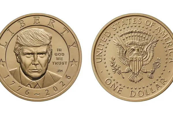 The United States Treasury announces a one-dollar coin featuring Trump's face