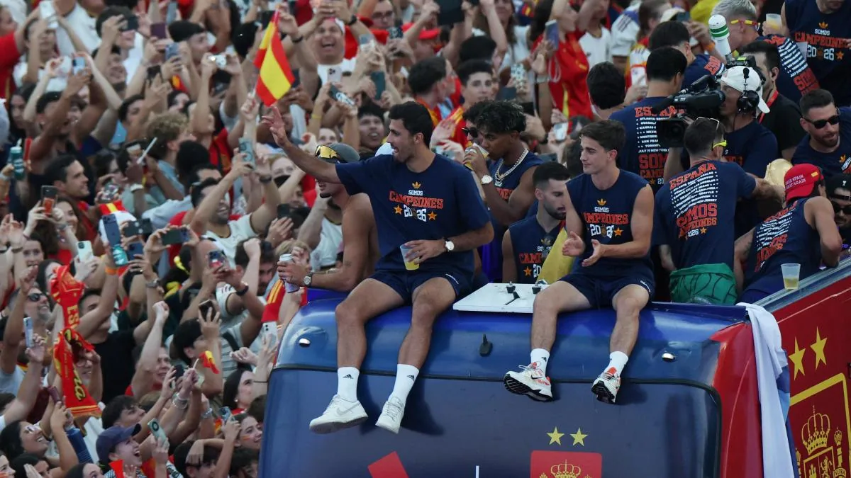 The Spanish team celebrates its second star together with the fans in Madrid