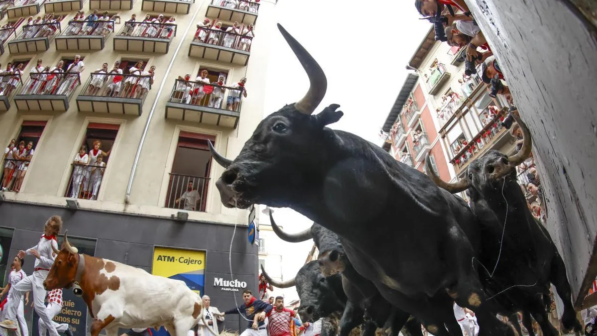 Four hospital transfers in the penultimate San Fermín running of the bulls