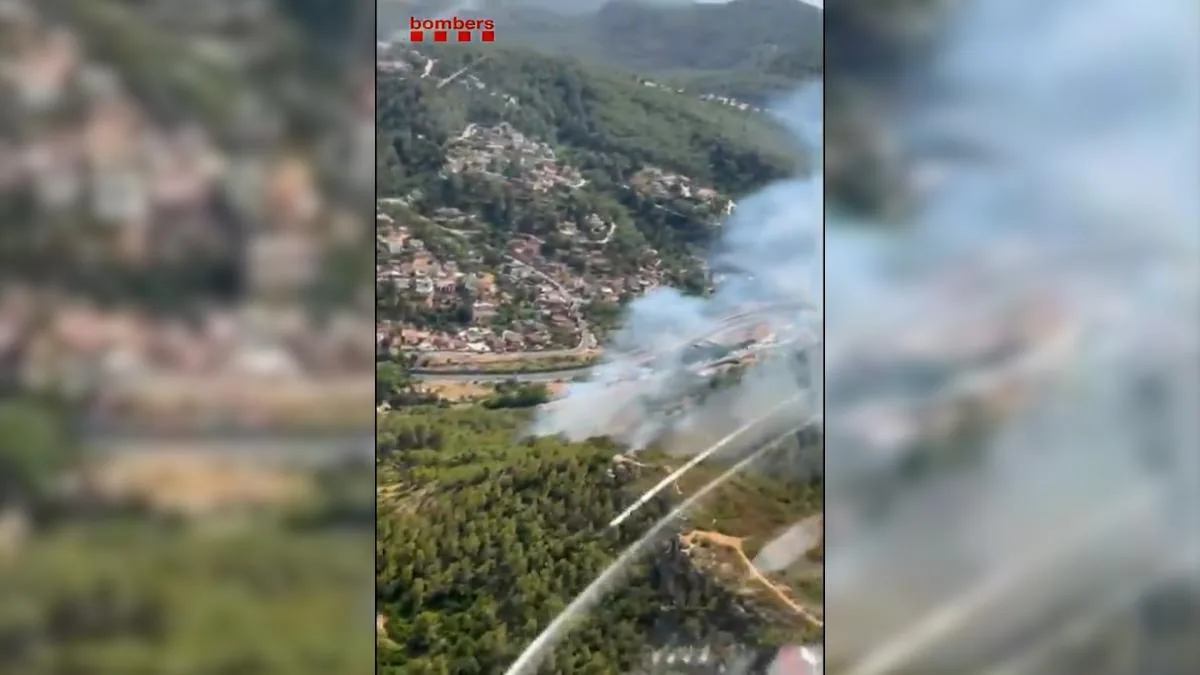 Two urbanizations in Cervelló confined due to a forest fire