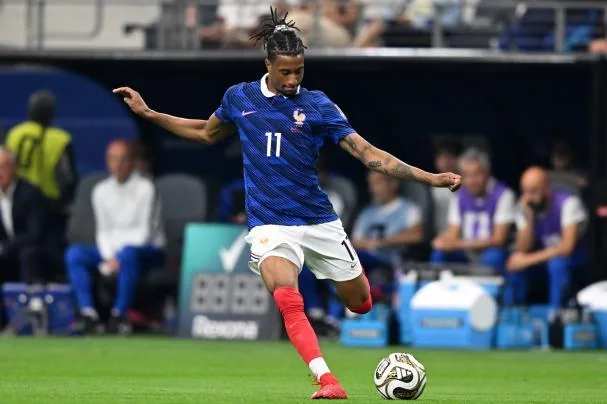 Michael Olise adrift against Spain