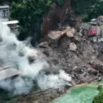 Stunning aerial images show a devastating landslide in China that leaves at least eight dead