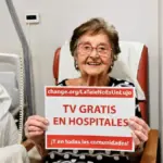 A 94-year-old woman admitted requests free television in all hospitals