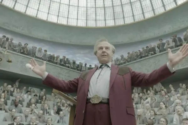 Tom Cruise appears twenty years older to portray the most powerful man in the world