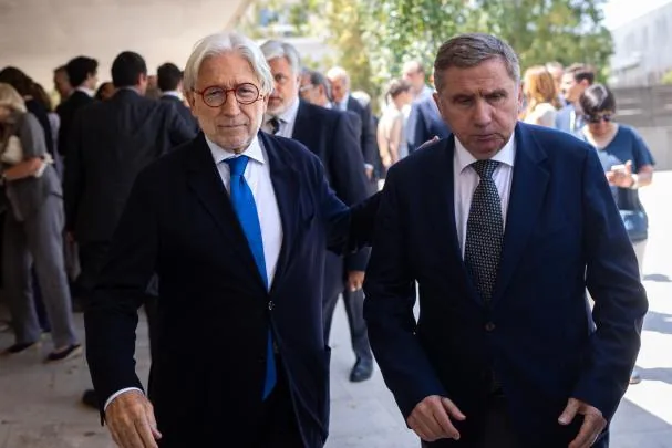 Josep Sánchez Libre at the funeral of Josep Vilarasau 