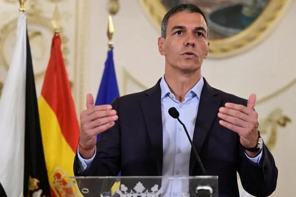 The Prime Minister, Pedro Sánchez, during his press conference this Friday in Ceuta