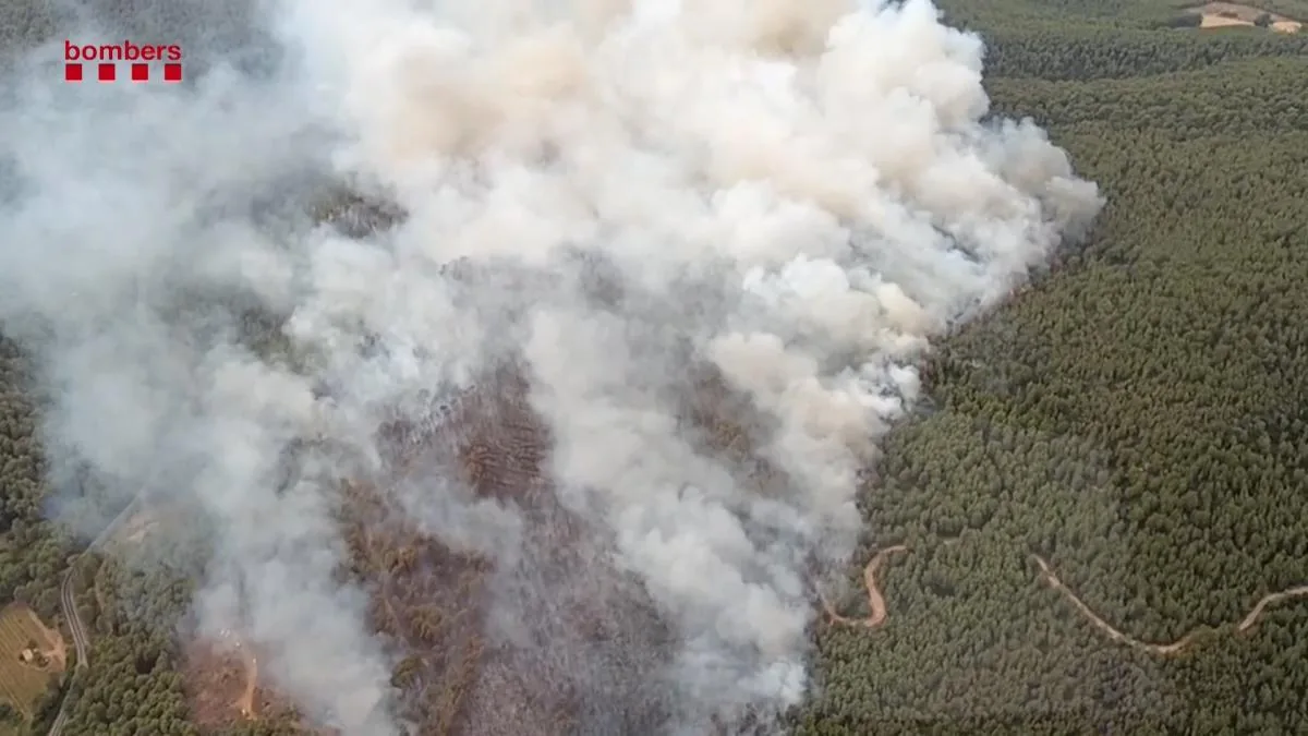 Preventive evacuation order in several inhabited areas due to the fire in Aiguamúrcia