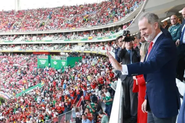 Statistics indicate that the presence of the King at a Spain match brings good luck