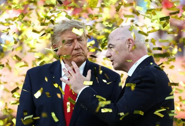 The U.S. president, Donald Trump, and the FIFA president, Gianni Infantino, were booed as they came out to present the trophies