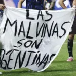 The Falklands banner sparks diplomatic tension between Argentina and the United Kingdom