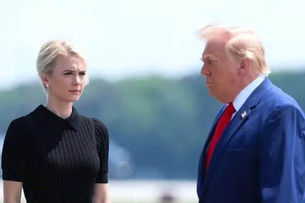 Who is Natalie Harp, the young blonde advisor who is always alongside Trump?