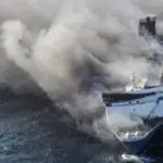 Five people die in a ferry fire with more than 200 passengers in Indonesia