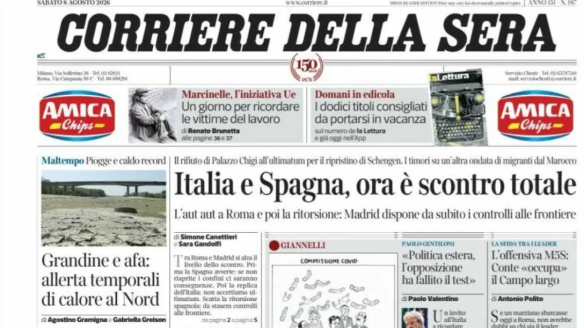 The “total showdown” between Italy and Spain headlines the Italian press