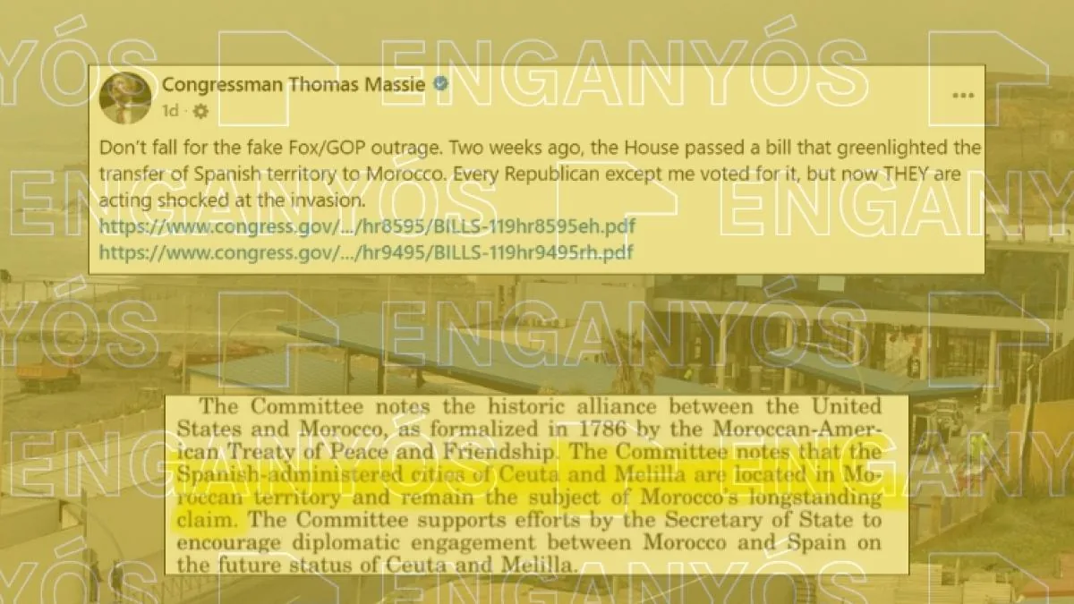 The United States Congress has not approved the transfer of Ceuta and Melilla to Morocco