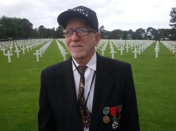 George Ciampa, el 5 de junio del 2019, en el cementerio americano de Colleville-sur-Mer