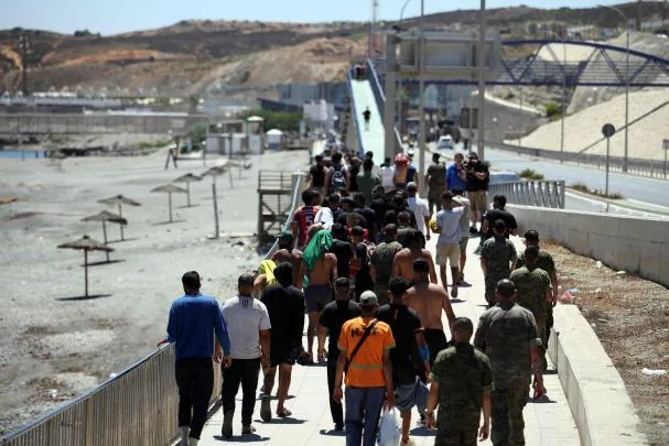 At the border, back to Morocco