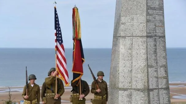 Image of the 75th anniversary of D-Day in Colleville-sur.Mer, France