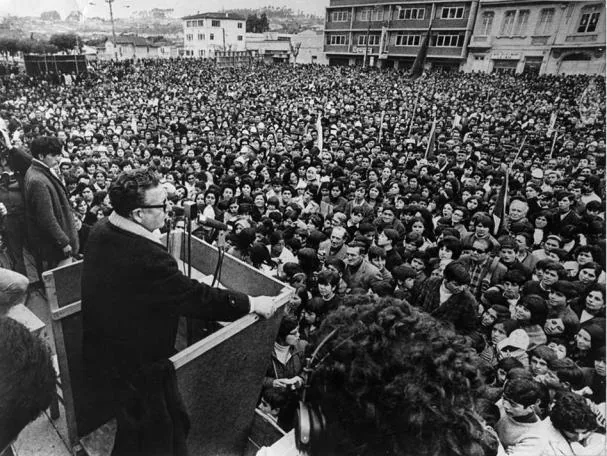 Allende during a Popular Unity rally.