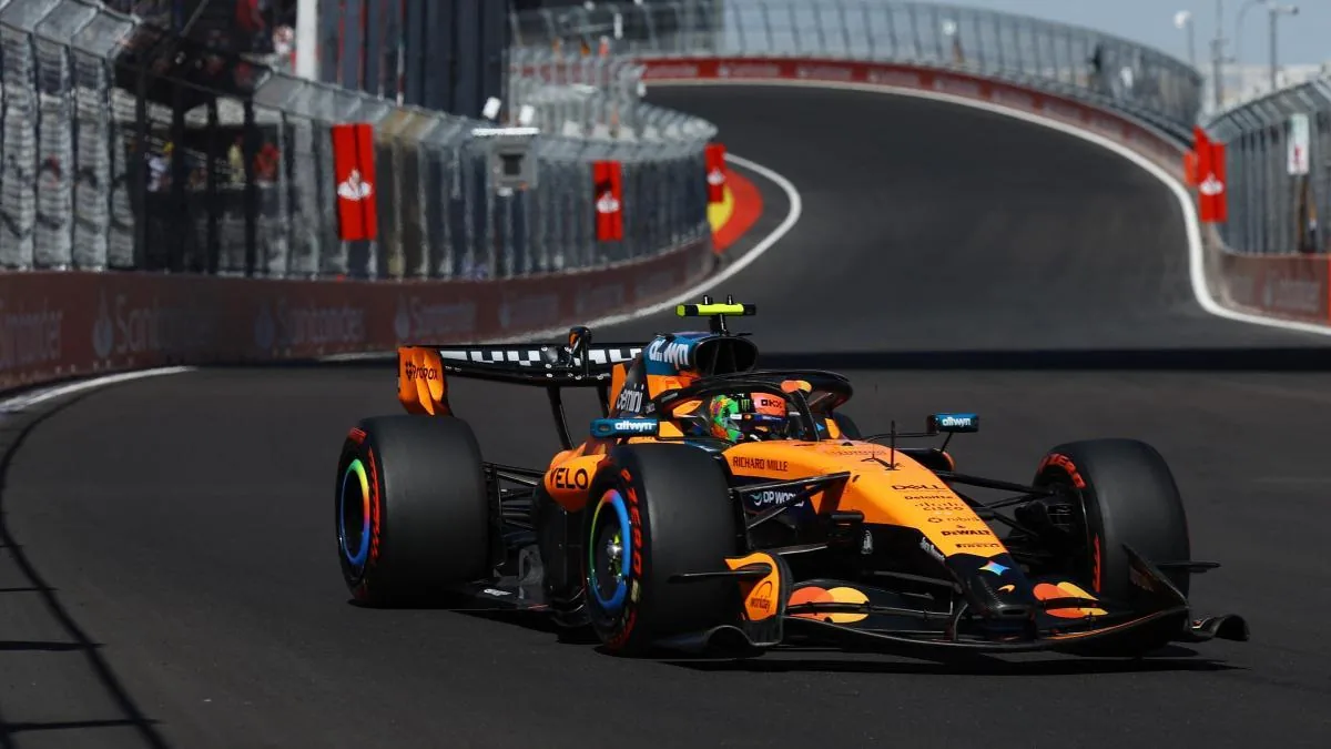 Norris puts his name on the first 'pole' of the Madrid circuit
