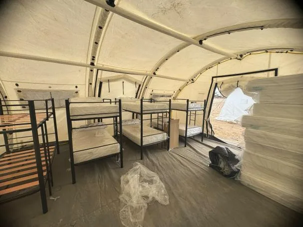 Images of the migrant camp in Ceuta