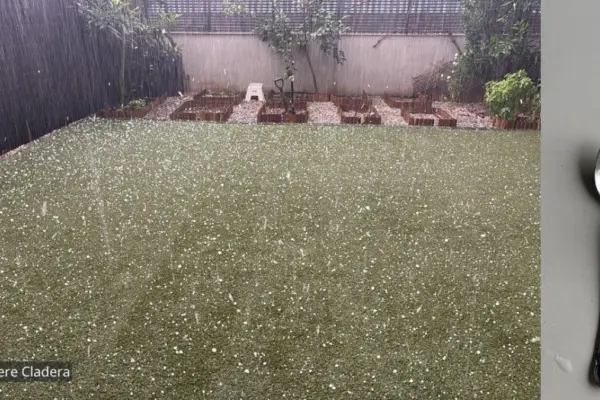 The heavy rains are already falling in Catalonia and leaving a strong hailstorm in Girona