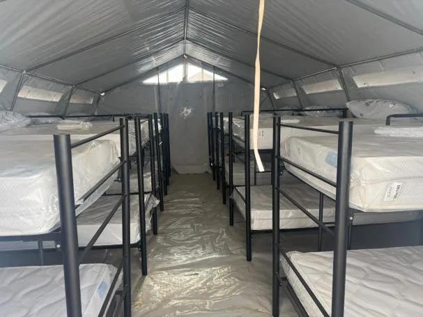 Images of the migrant camp in Ceuta