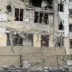 A Russian drone hits a Ukrainian train two kilometers from the Polish border