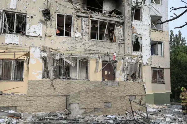 A Russian drone hits a Ukrainian train two kilometers from the Polish border