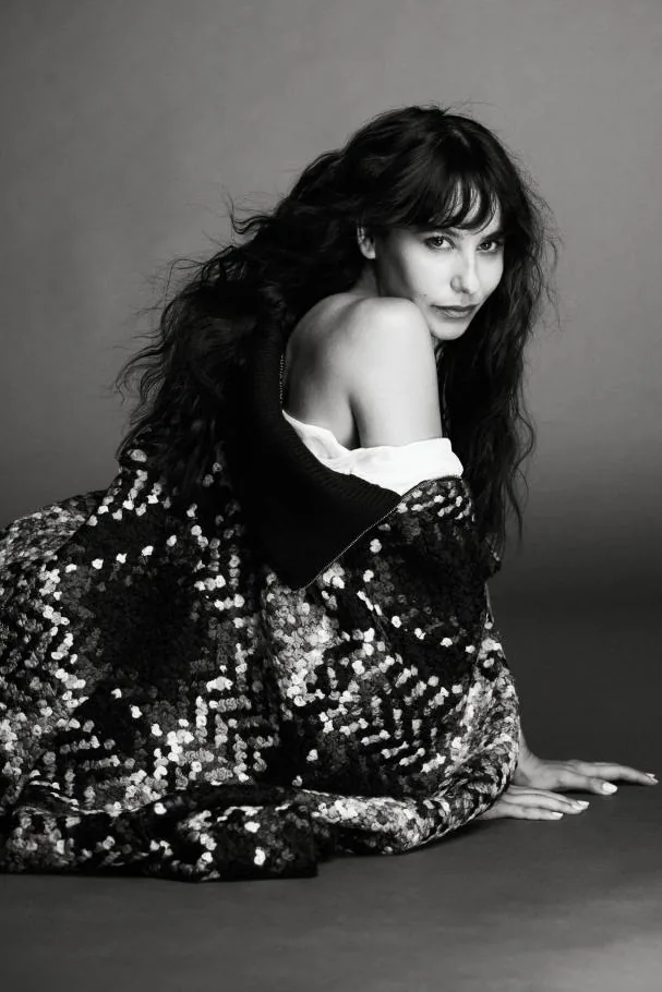 Asymmetrical ribbed knit cape coat from the Flight Mode collection by Louis Vuitton