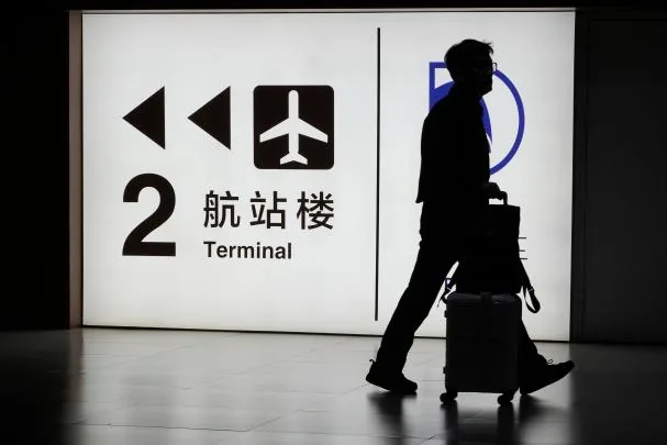 Passenger at one of Beijing's airports