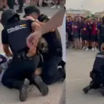 Interior opens file for serious misconduct against the police officers who beat the Barça fan in Elche