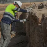 Works uncover a section of the Canal de la Infanta in Barcelona