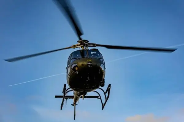 A Russian warship fires two flares at a Danish helicopter in the Baltic