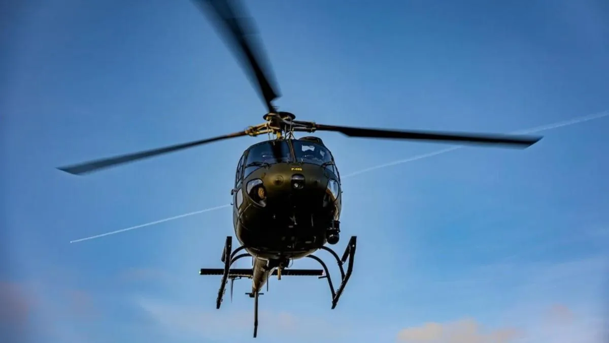A Russian warship fires two flares at a Danish helicopter in the Baltic