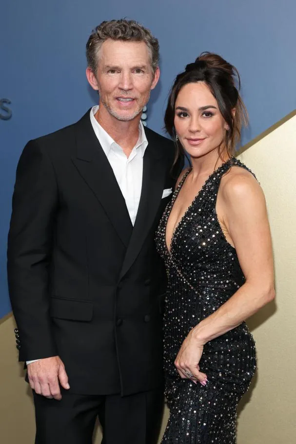 Shawn Hatosy and Kelly Albanese arriving at the red carpet of the 78th edition of the 2026 Emmy Awards